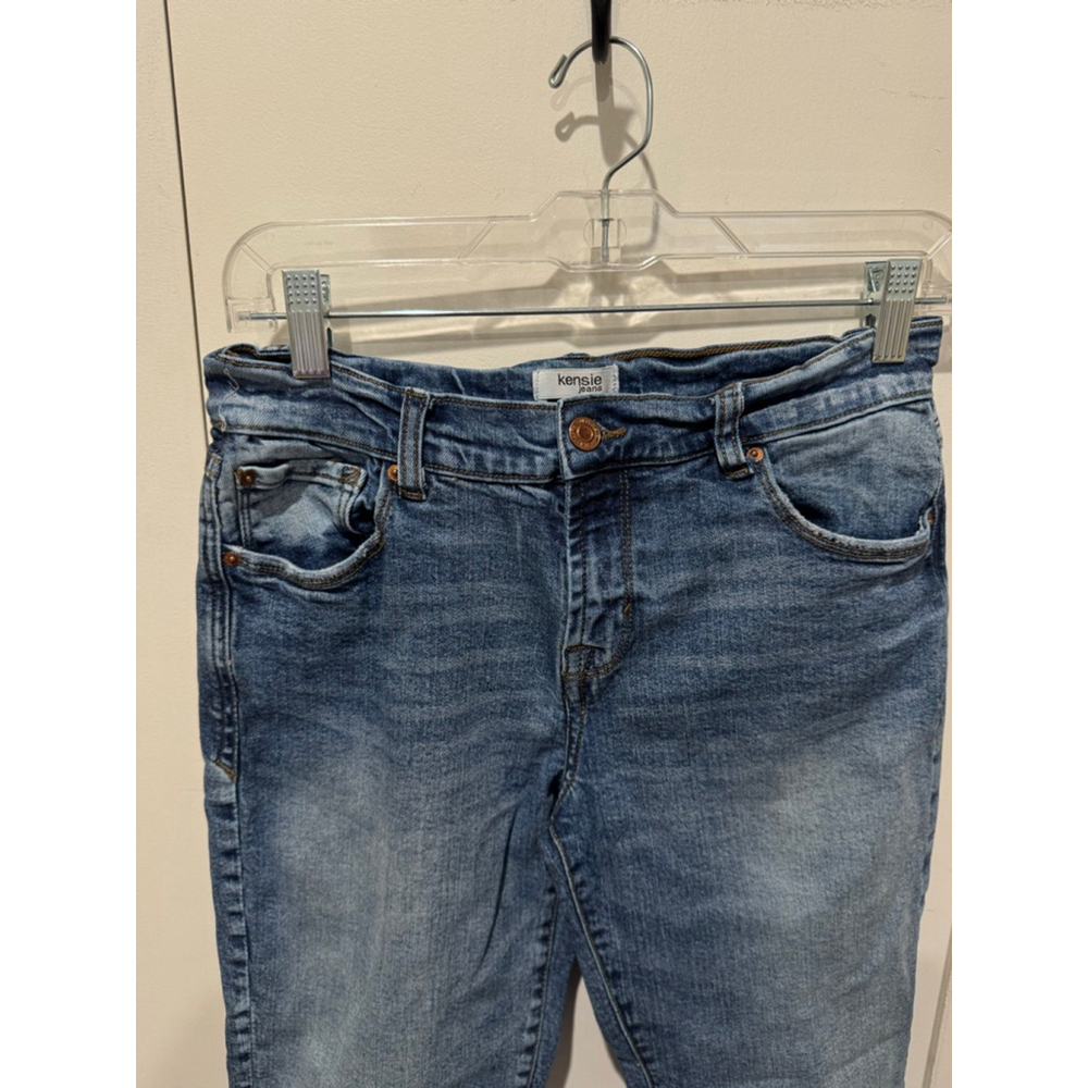 Women's Kensie Jeans Blue Ankle & Cropped skinny stretch raw hem Jeans Size 4 - Picture 2 of 12